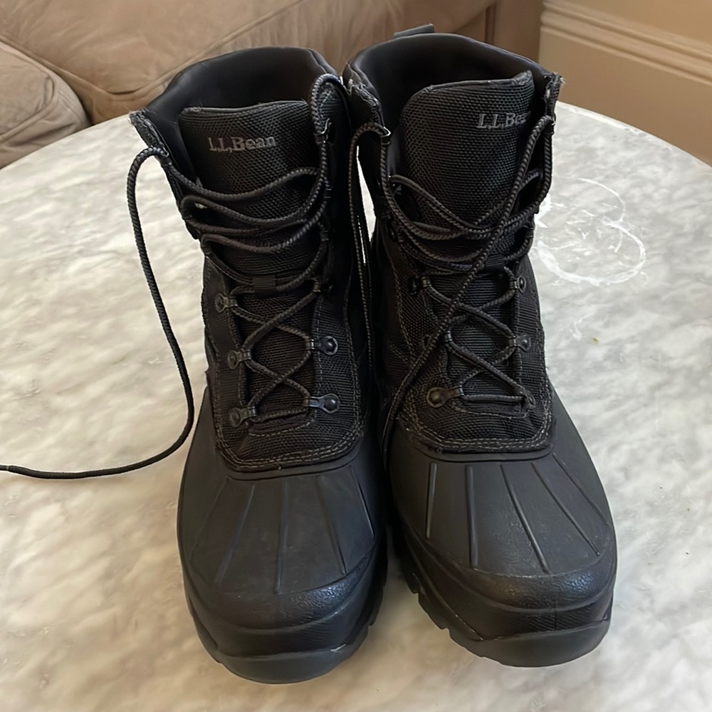 LL Bean black waterproof hiking/snow boots, size 13, medium width